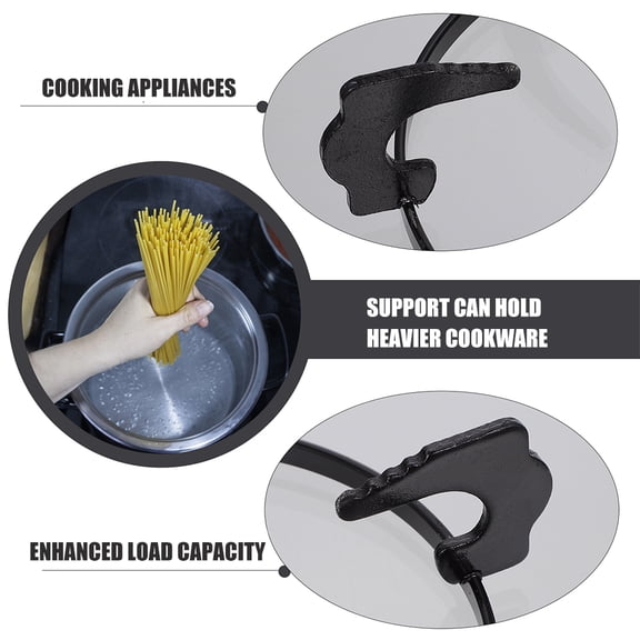 DEEPCRAFF Iron Gas Stove Rack Stand Black Thickened Wok Support for Kitchen Cooking