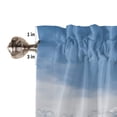 thumbnail image 5 of Half Window Curtain 36 Inches Long, Clouds Window Treatment Curtain Drapes, Blue White Sky Natural Landscape Small Tier Curtains for Bathroom Over Sink, 27.5"x36", 2 Panels, 5 of 7