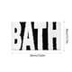 thumbnail image 3 of Alfombra de baño con letras blancas | Imitación cachemira | Antideslizante e impermeable para baño, sala de estar, dormitorio, entrada | 60 x 40 cm, 3 of 4