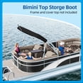 thumbnail image 2 of Seapisode 600D Bimini Top Storage Boot, Storage Boat Replacement Cover Waterproof and UV Protection with Light Hole , Suitable for 3-4 Bows Bimini Tops, 2 of 7