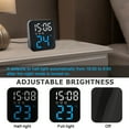 thumbnail image 2 of Little Digital Alarm Clocks Bedside with 3 Set Alarm Compact Size LED Clock with Temperature Display, Adjustable Brightness for Table Bedroom Office Home Travel Camping(Adapter/Battery Not Included), 2 of 14