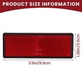 thumbnail image 4 of 10 Paires de Réflecteurs Rectangulaires Rouges Universels pour Motos ATV Vélos Tout-Terrain, 10 Paires * Feuille Réfléchissante, Rouge, 4 of 5