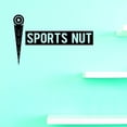 thumbnail image 1 of Custom Decals Sports Nut Wall Art Size: 10 X 20 Inches Color: Black, 1 of 1