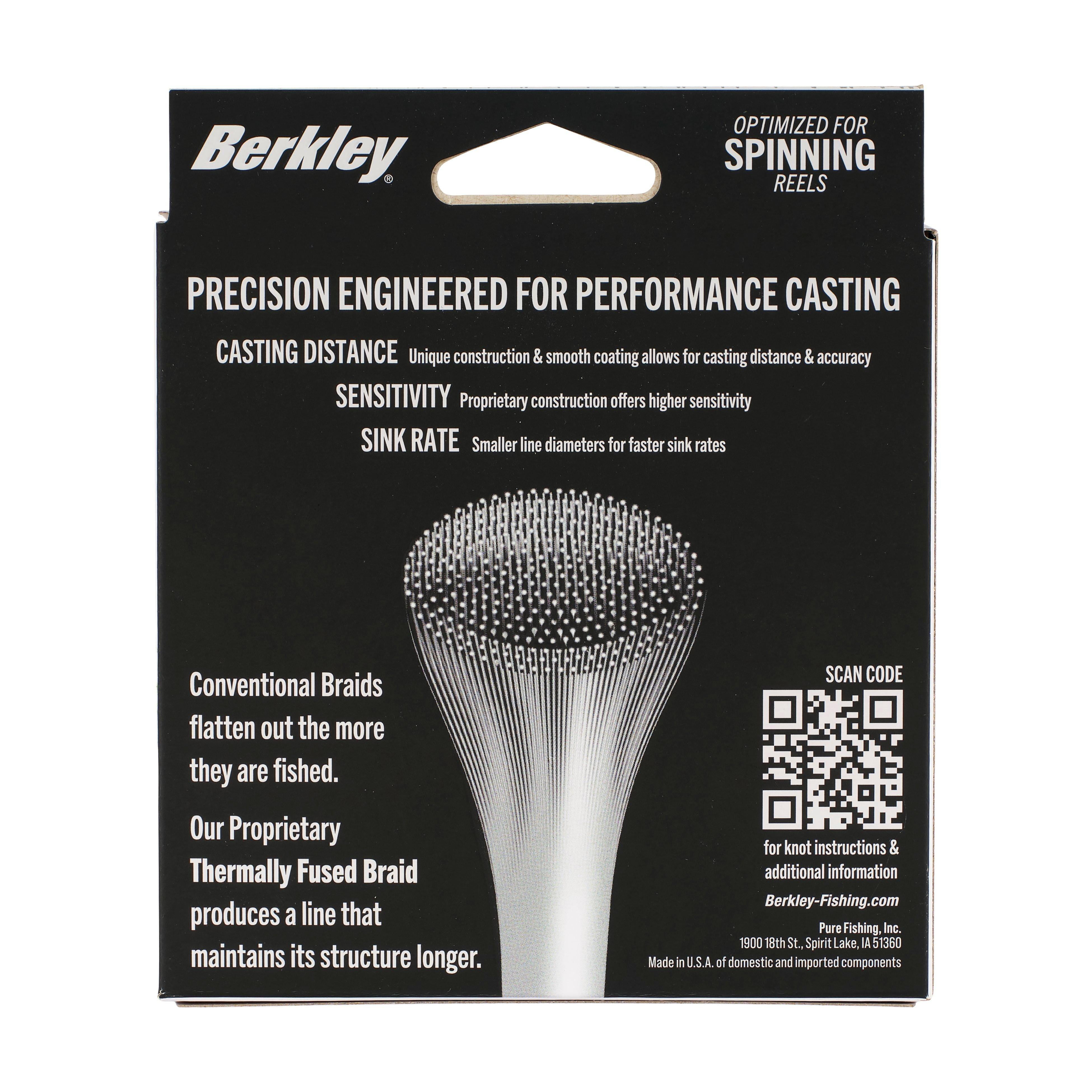 Berkley Forward Braid Fishing Line, Crystal, 6 lb Test Strength, 150 yd