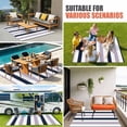 thumbnail image 3 of Purple Navy Blue Striped Outdoor Rug 4x6 Ft, Non Slip Washable Area Rug, Farmhouse Stripe Art Patio Rugs Carpet Runner, Large Floor Mat for Indoor/Outdoor Deck Porch Camping, 3 of 8
