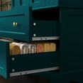 thumbnail image 6 of CBJCBJ 72" Wooden Armoire Wardrobe | Large Capacity Bedroom Clothing Storage Cabinets  With 2 Drawers and 2 Doors + Clothes Hanging Rod |   Bedroom Clothing Armoires Green, 6 of 10