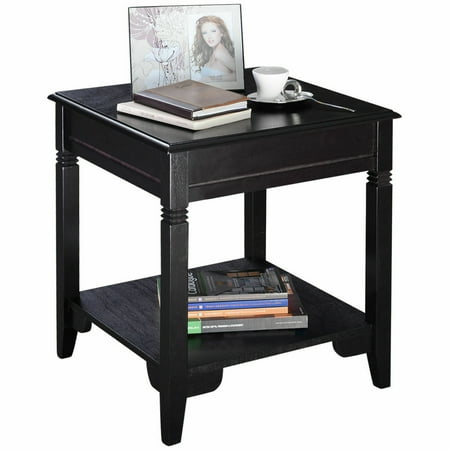 Nolan End Table Durable Side Sofa table W/Shelf Pine legs Nightstand New