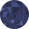 thumbnail image 1 of Ahgly Company Machine Washable Indoor Round Transitional Royal Blue Area Rugs, 8' Round, 1 of 7