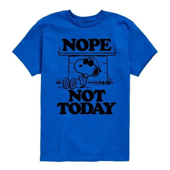 Peanuts - Joe Cool Nope Not Today - Toddler & Youth Short Sleeve Graphic T-Shirt
