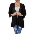 thumbnail image 2 of Biekopu Women's Sheer Chiffon Kimono Cardigan Solid Casual Capes Beach Blouse Summer Cover Ups Swimsuit Cover Ups (White, S), 2 of 6