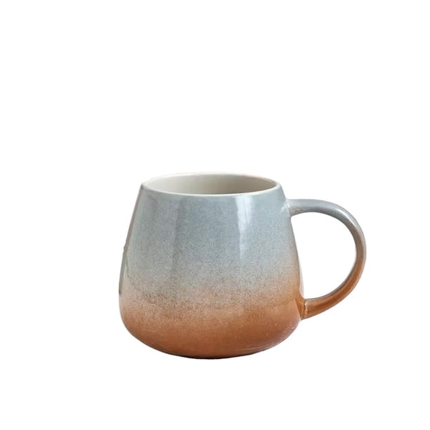 1 taza de cerámica, diseño multicolor degradado, taza de café de gran capacidad, taza de té, taza de leche 14,2 oz/420 ml