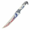 thumbnail image 3 of 13.5" American Eagle Flag Collector Etched Blade Hunting Knife with Scabbard, 3 of 8