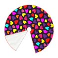 thumbnail image 2 of Daiia Colorful Hearts Drawing Merry Christmas Tree Skirt , Xmas Large Lace-up Tree Skirt, Santa Snowflakes Rustic Home Decorations New Year Party Farmhouse Decor-36", 2 of 7