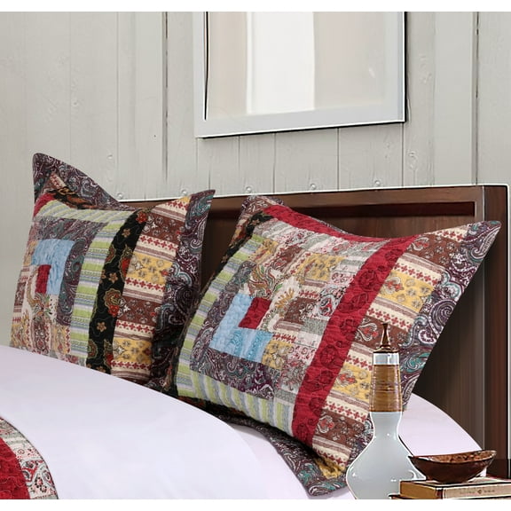 Global Trends Caribou Creek Lodge Quilted Bed Pillow Sham, Standard 20" x 26"