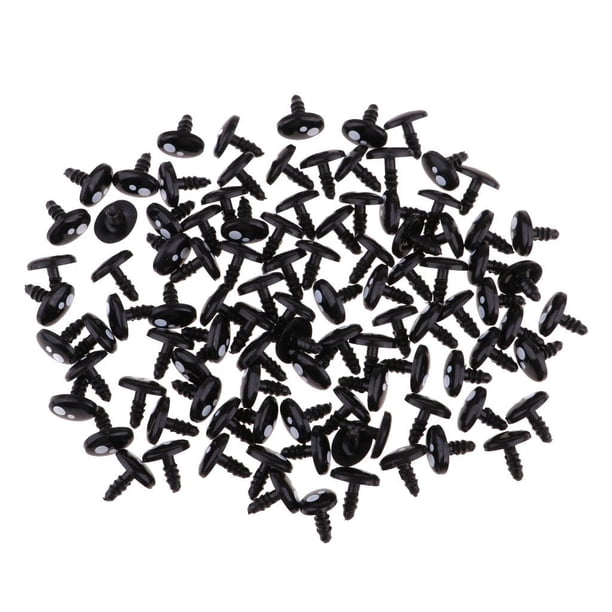 100 piezas de plástico mm, ojos de seguridad, ojos, juguetes artesanales de bricolaje