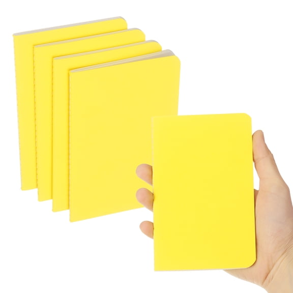 6 Pack A6 Notebook, A6 Journal Mini Notebook Pocket Kraft Memo Notepads Lined Sketchbook Small 3.5x5.5 Inch 30 Sheets for Men Women Office Supplies Purse Travelers, Yellow
