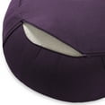 thumbnail image 3 of Node Fitness Zafu Meditation Cushion, 15" Round Buckwheat Yoga Pillow with Organic Cotton Cover - Purple, 3 of 7