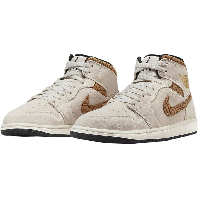Men's Air Jordan 1 Mid SE LT Orewood Brn/Metallic Gold Men's Air Jordan 1 Mid SE LT Orewood Brn/Metallic Gold