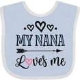 thumbnail image 3 of Inktastic My Nana Grandma Loves Me Girls Girls Baby Bib, 3 of 4