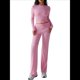 thumbnail image 2 of Conjuntos de 2 Piezas para Mujer, Larga, Cuello Redondo, Pantalones Acampanados de Cintura Alta, Conjuntos de Chándal, Ropa de Calle. Rosa S, 2 of 10