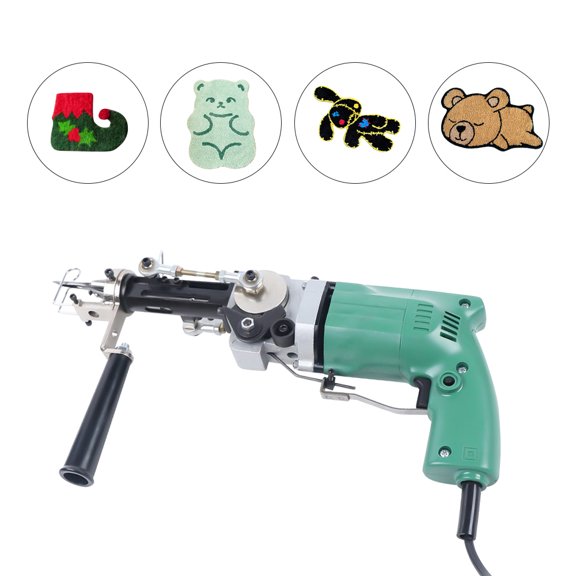 Fetcoi 2 in1 Electric Carpet Tufting Gun, 9-18mm Cut/Loop Pile Weaving Flocking Machine