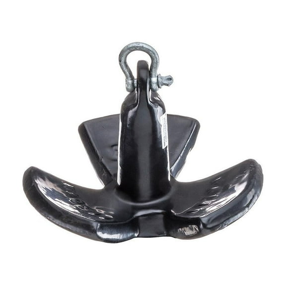 Seachoice 41520 Black Vinyl River Boat Anchor, Iron, 20 lbs - Ideal for Boating