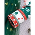 thumbnail image 6 of WIBACKER Little Girls Christmas Tree Tulle Dresses Toddler Kids Long Sleeve Sparkle Tutu Dress XMAS Party Festival Dress 2-3T, 6 of 10