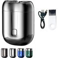thumbnail image 1 of Répertoire de Rasoirs, Nouveau Rasoir de Poche 2025 USB Mini-Rasoirs, Mini Rasoir Électrique Portable à Double Tête, Rechargeable, Étanche, Lavable, Double Rasoir pour Usage Humide et Sec (Argent), 1 of 9