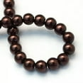 thumbnail image 4 of U8MO 105pcs/Strd 8~9mm Baking Painted Pearlized Glass Pearl Round Beads Loose Spacer-Saddle Brown*2, 4 of 4