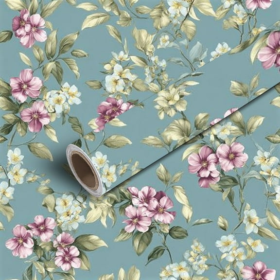 Peel and Stick Wallpaper Contact Paper floral allover Self Adhesive and Removable 17.7in x 118in