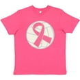 thumbnail image 3 of Inktastic Breast Cancer Volleyball Pink Ribbon Sports Gear Youth T-Shirt, 3 of 5
