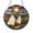 Acrylic 3.5 Inch, variant on Teepees Scene Glass Suncatcher Round Window Hanging, Boho Camping Landscape Decor Gift for Nature Homes