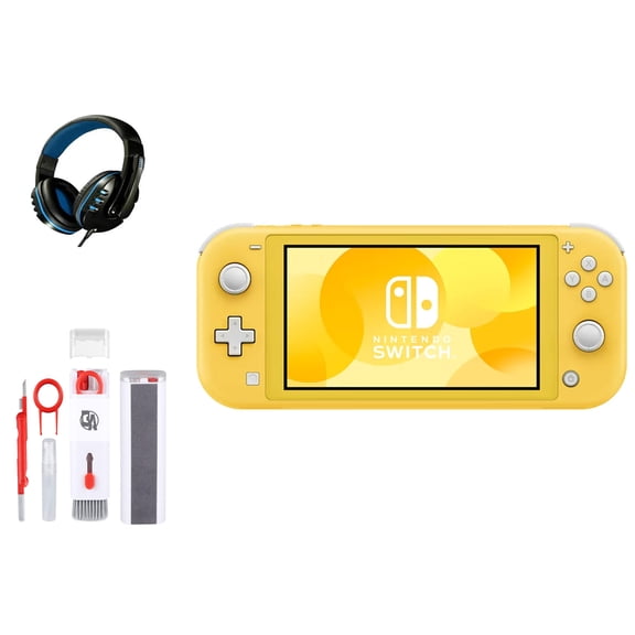 Pre-Owned Nintendo Switch Lite - Yellow with BOLT AXTION Cleaning Kit   Headset