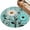 Blue, White, variant on Round Rugs 6Ft, Turquoise Daisy Farmhouse Round Area Rug Washable Indoor Throw Carpet, Country Teal Floral Soft Non Slip Circle Rug for Office Cabinet Home Decor Aesthetic