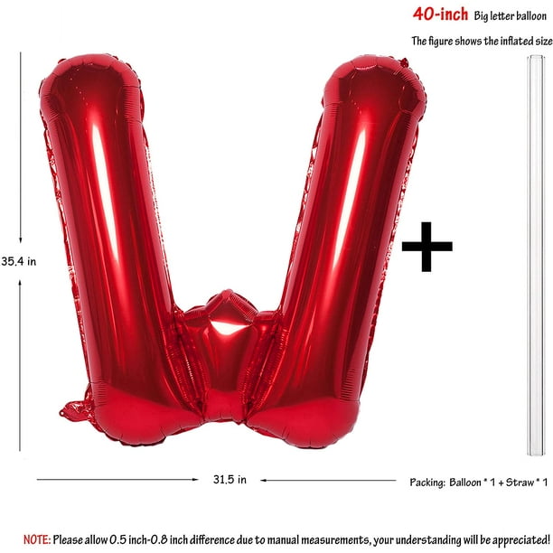 Letter Balloons 40 Inch Giant Jumbo Helium Foil Mylar for Party