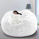 thumbnail image 1 of Funda de sillón puf esponjoso para adulto (sin relleno) blanco 180 x 90 cm, 1 of 6