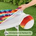 thumbnail image 5 of Colorful Tie Dye Pattern Round Fitted Tablecloth with Elastic Edge,Dining Table Cover Waterproof,Outdoor Round Tablecloth for Camping,Dining,Indoor and Outdoor, 5 of 7