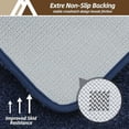 thumbnail image 4 of Toilet Rugs U-Shaped 24"x20",Soft Absorbent Bath Mat with Non-Slip TPR Backing, Machine Washable Shaggy Bath Rug for Toilet,Navy Blue, 4 of 8