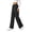 Black, variant on Sweatpants for Women Wide Leg Elastic Drawstring Waist Baggy Lounge Pants with Side Cargo Pockets Fall Athletic Trousers Black L