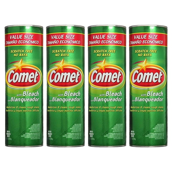 Comet Cleaner with Bleach Powder 25-Ounces | Scratch-Free | (Value Pack of 4-Units)