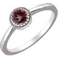 thumbnail image 5 of Pink Tourmaline "October" Birthstone Ring in 14k White Gold - Size 7, 5 of 6