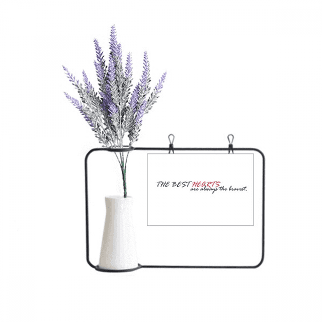 Quote The Best Hearts Are Always The Bravest Artificial Lavender Flower Vase Bottle Card