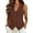Coffee, variant on Women's Linen Blend Vest Top, V-Neck Button Down Sleeveless Waistcoat, Tailored Slim Fit Summer Blazer Coffee M