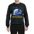 thumbnail image 2 of Reel It Like You Stole It Unisex Crewneck Graphic Sweatshirt, Black, Small, 2 of 3