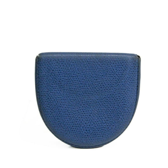 Pre-Owned Valextra Unisex Leather Coin Purse/coin Case Royal Blue (Good)