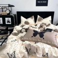 thumbnail image 1 of Ins Pink Butterfly Bedding Set Soft Flat Sheets Duvet Cover Pillowcase Polyester Bed Linen Single Queen Full Size Home Textile, 1 of 6