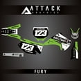 thumbnail image 2 of Attack Graphics Custom Fury Complete Bike Graphics Kit for Kawasaki KX250 2004, 2 of 2
