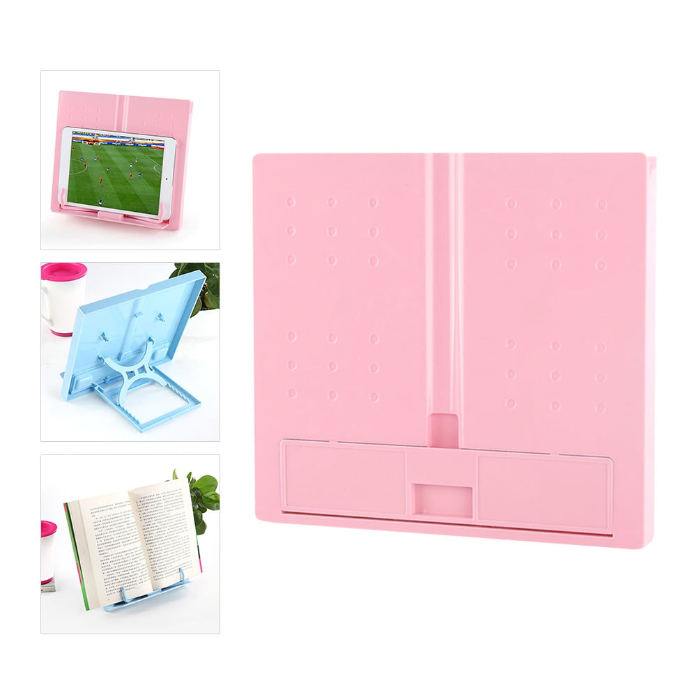 Portable Foldable Plastic Book Magazine Tablet Stand Book Document Holder  Adjustable 6 Angles