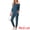 Blue, variant on DARING DIVA Women's Travel Outfit Knit Long Sleeve Loungewear Set S Purple