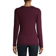 thumbnail image 3 of Time and Tru Women's Long Sleeve Rib T-Shirt, 3 of 6